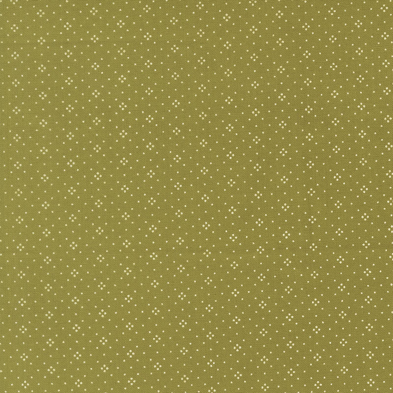 Larkspur And Linen - Eyelet By Fig Tree & Co. For Moda - Moss