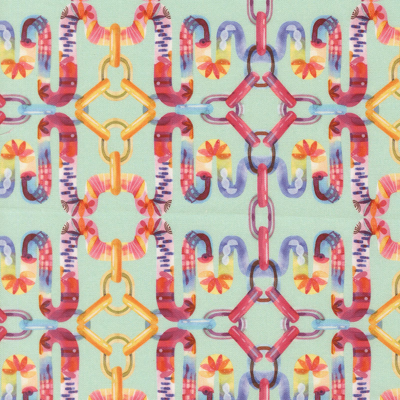 Copa Flora By Amarilys Henderson For Moda - Digital Print - Aqua