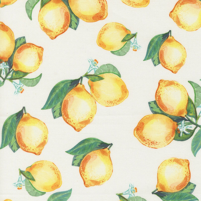 Copa Flora By Amarilys Henderson For Moda - Digital Print - White
