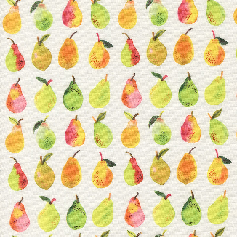 Copa Flora By Amarilys Henderson For Moda - Digital Print - White