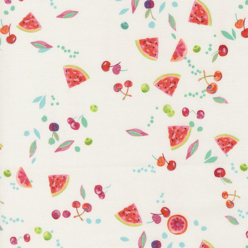 Copa Flora By Amarilys Henderson For Moda - Digital Print - White