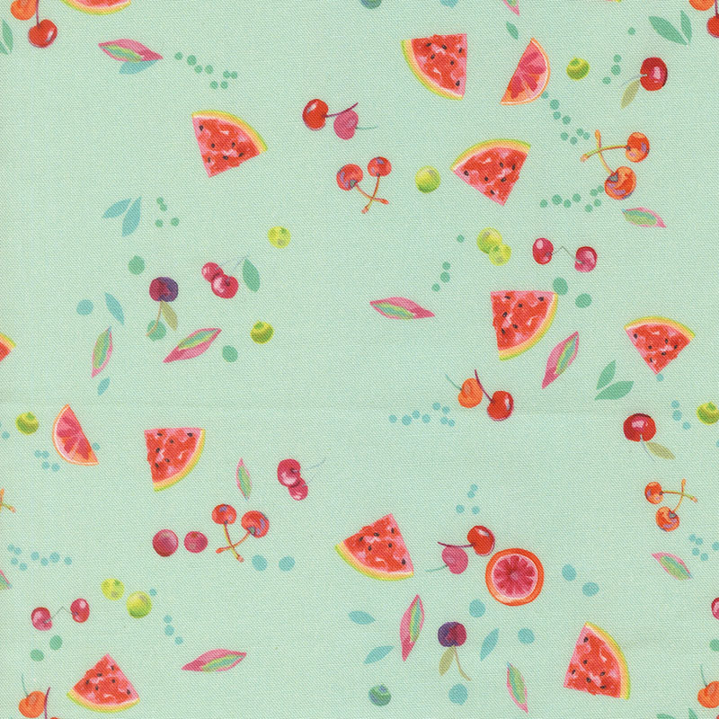Copa Flora By Amarilys Henderson For Moda - Digital Print - Aqua