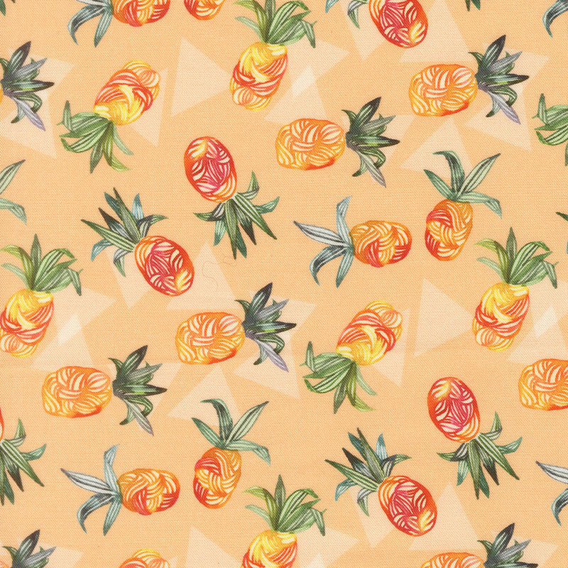 Copa Flora By Amarilys Henderson For Moda - Digital Print - Peach