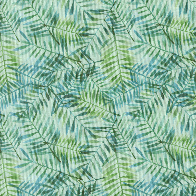 Copa Flora By Amarilys Henderson For Moda - Digital Print - Aqua