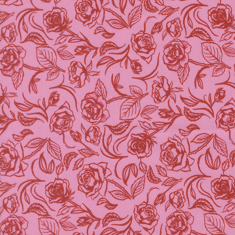 Copa Flora By Amarilys Henderson For Moda - Digital Print - Pink