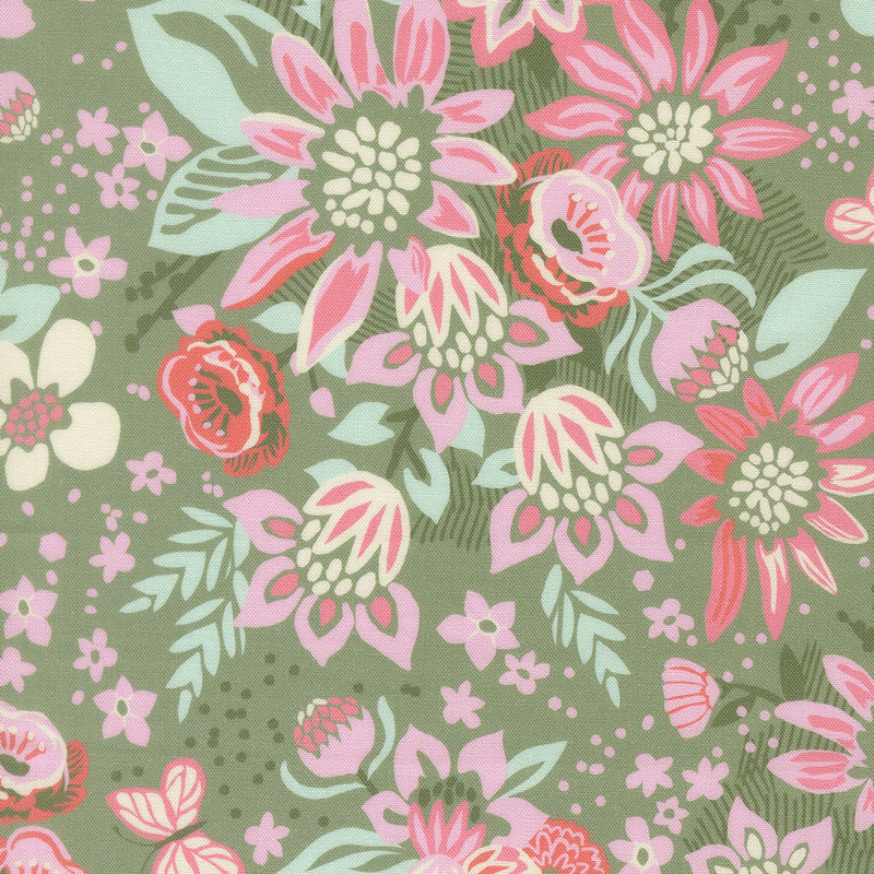Floriori By Kate Spain For Moda - Digital Print - Sage