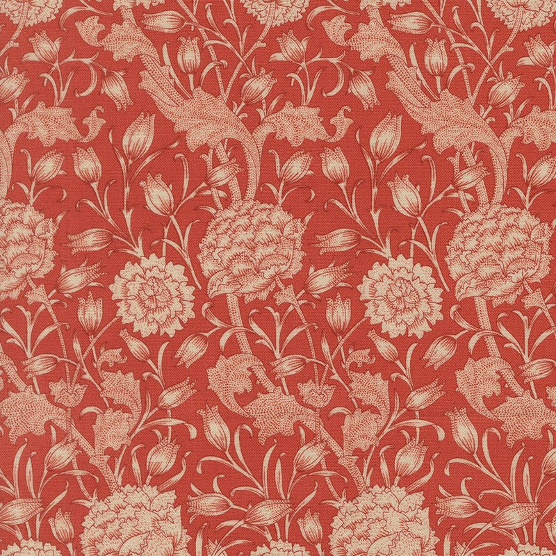 Larkspur And Linen By Fig Tree & Co. For Moda - Pomegranate