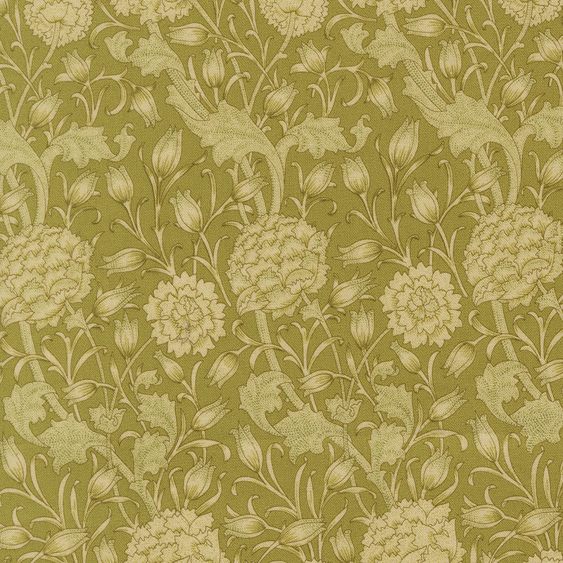 Larkspur And Linen By Fig Tree & Co. For Moda - Moss