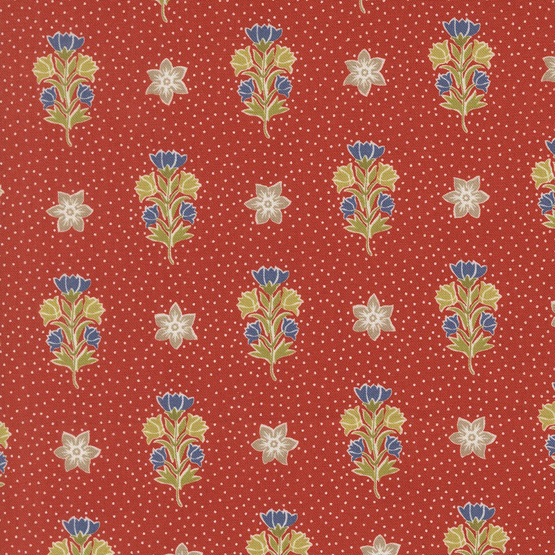 Larkspur And Linen By Fig Tree & Co. For Moda - Pomegranate