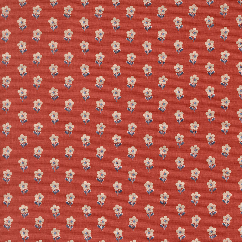 Larkspur And Linen By Fig Tree & Co. For Moda - Pomegranate