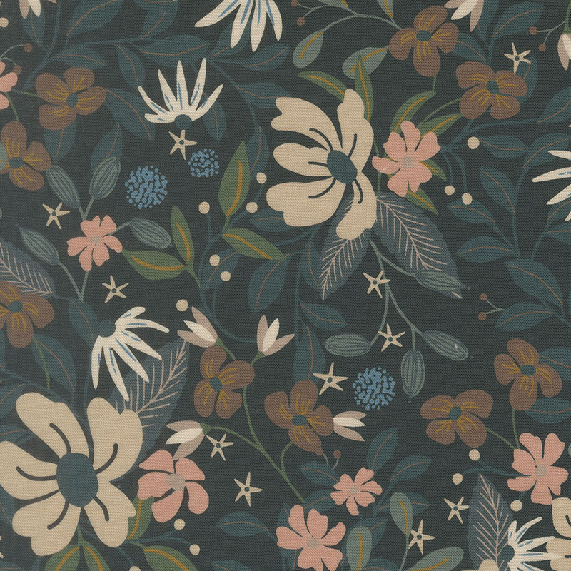 Midnight Fleur By Jessica Rose For Moda - Digital Print - Nightfall