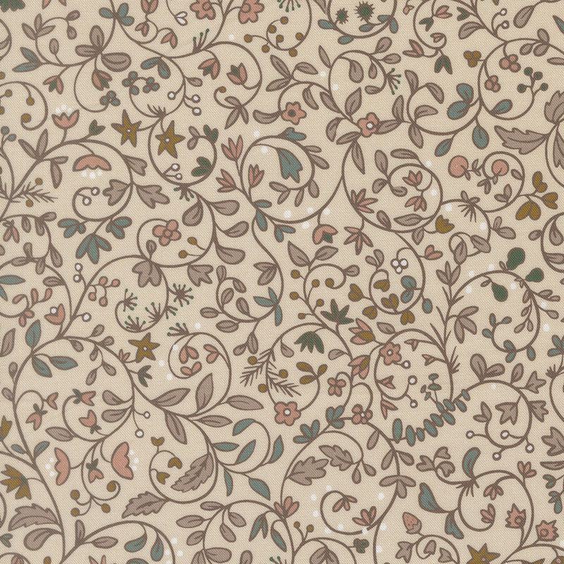Midnight Fleur By Jessica Rose For Moda - Digital Print - Smoke
