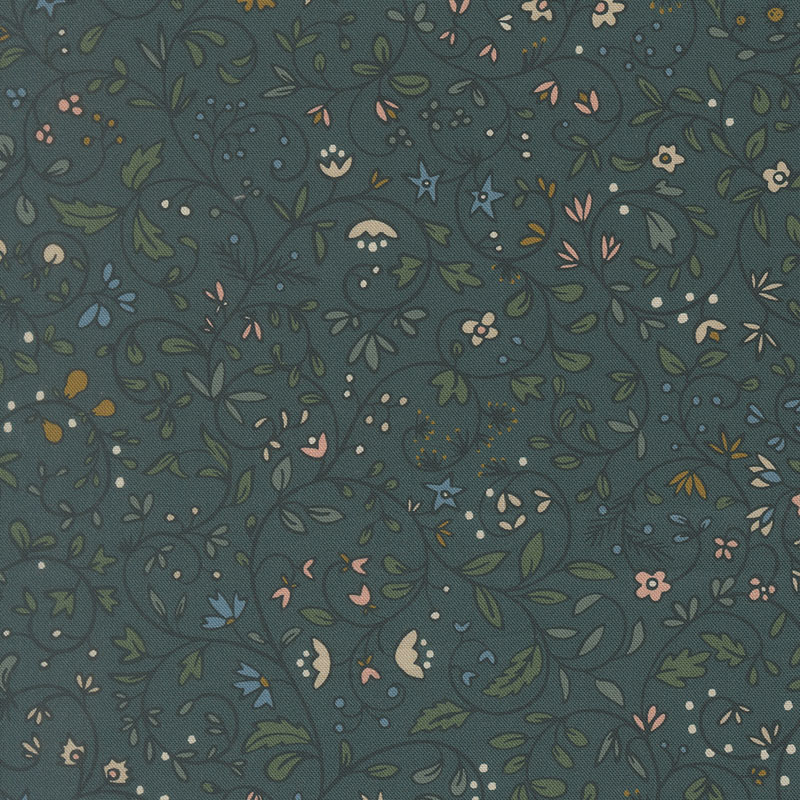 Midnight Fleur By Jessica Rose For Moda - Digital Print - Twilight