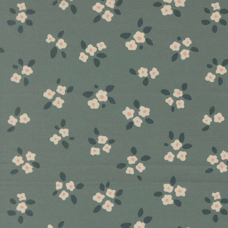 Midnight Fleur By Jessica Rose For Moda - Digital Print - Seafoam