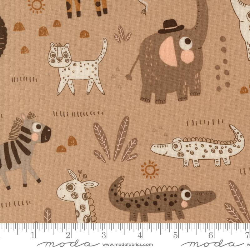 Wildly Cute Safari By Elena Amo For Moda - Tan