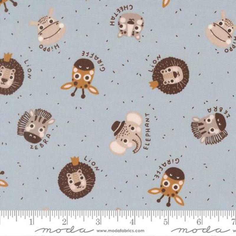Wildly Cute Safari By Elena Amo For Moda - Sky