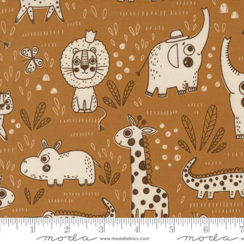 Wildly Cute Safari By Elena Amo For Moda - Golden