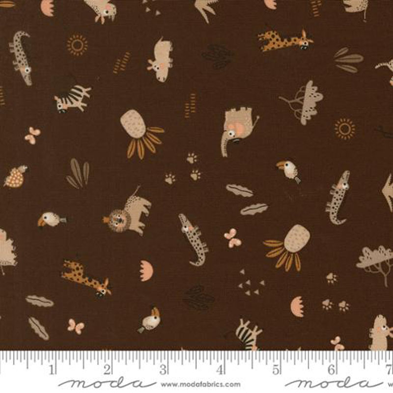 Wildly Cute Safari By Elena Amo For Moda - Soil