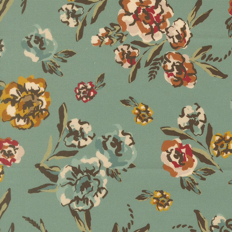 Flora Thread By Fancy That Design House For Moda - Digital Print - Teal