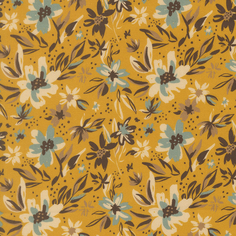 Flora Thread By Fancy That Design House For Moda - Digital Print - Golden