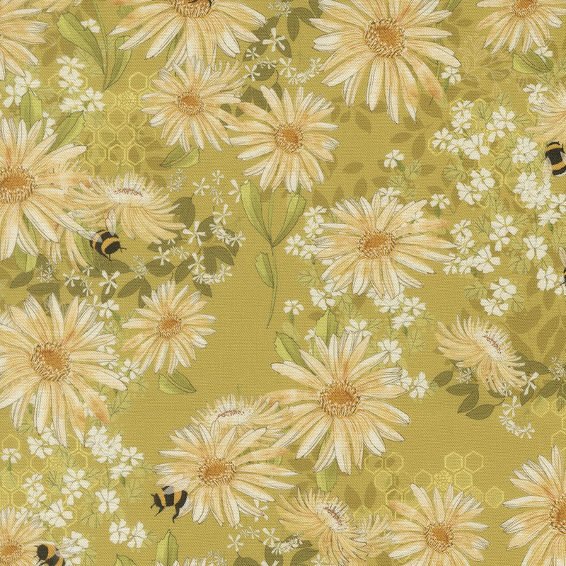Pollinators By Robin Pickens For Moda - Digital Print - Golden