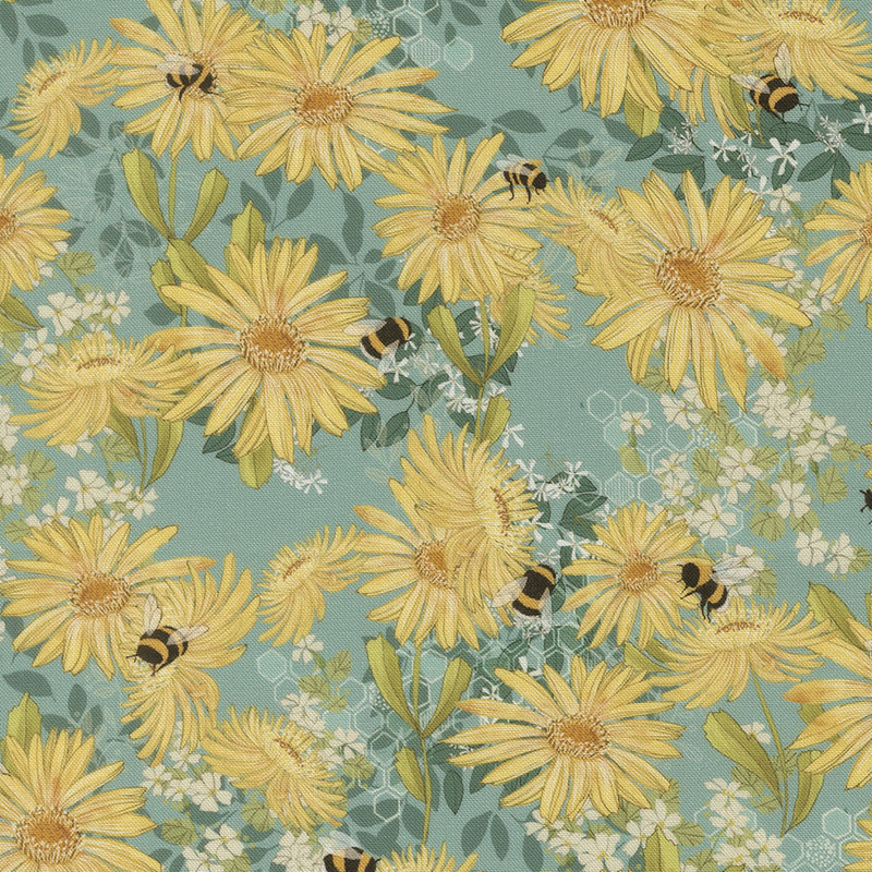 Pollinators By Robin Pickens For Moda - Digital Print - Pond