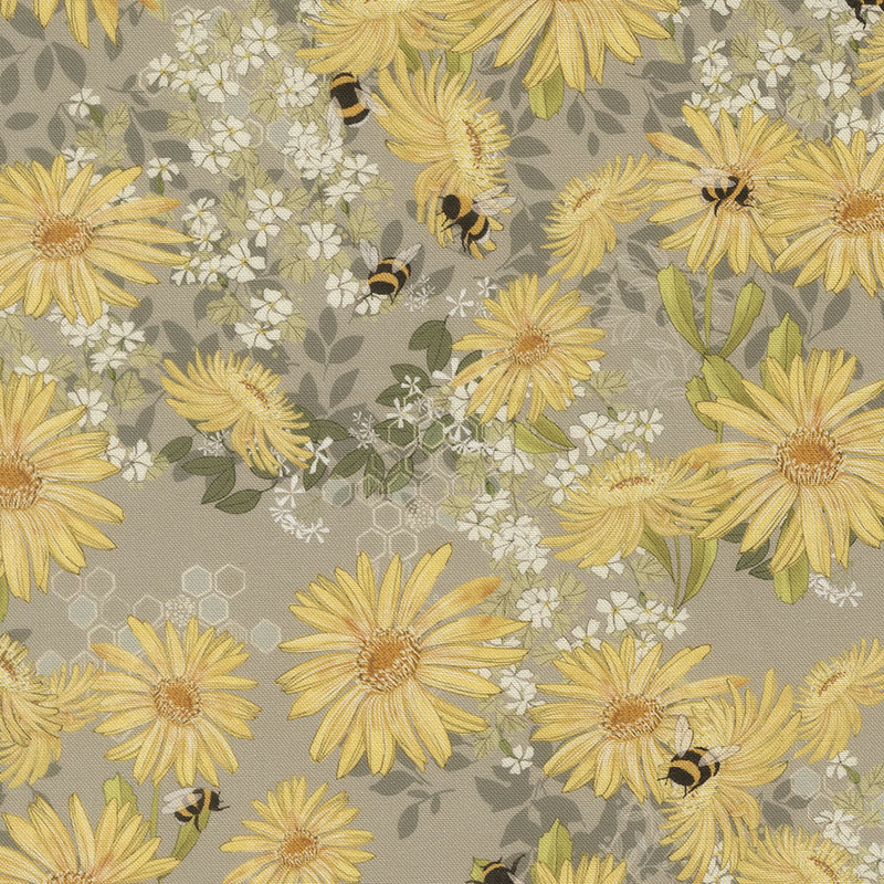 Pollinators By Robin Pickens For Moda - Digital Print - Pebble