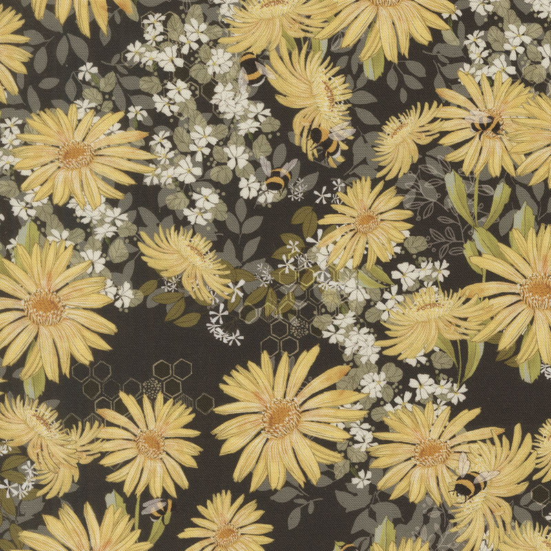 Pollinators By Robin Pickens For Moda - Digital Print - Onyx