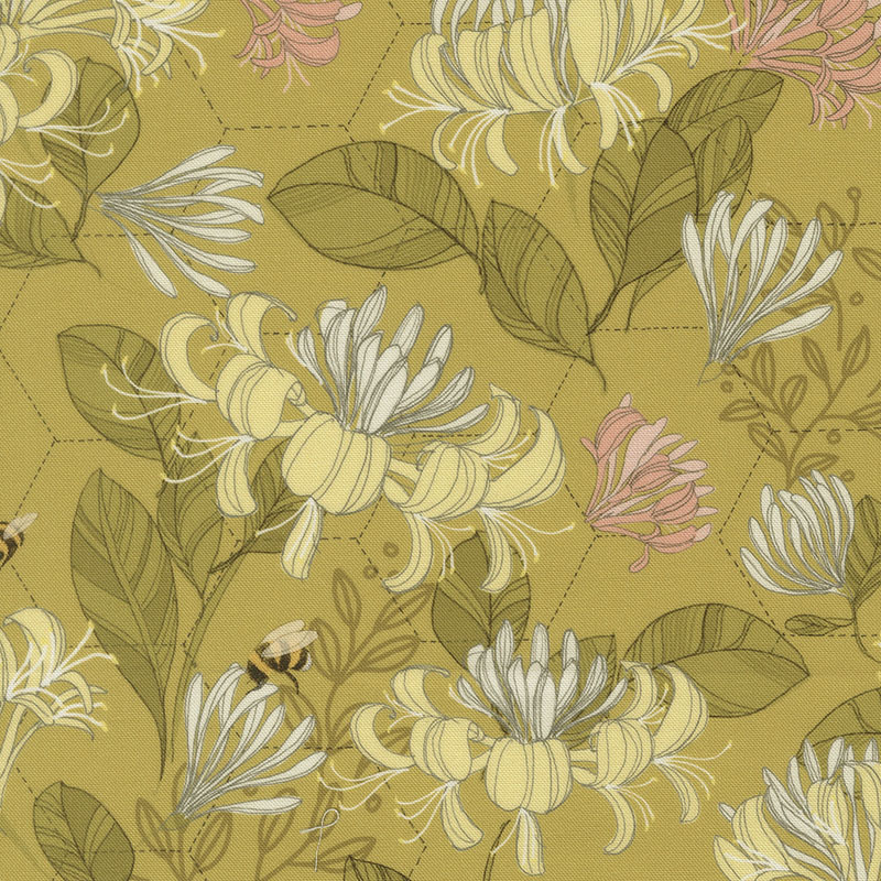 Pollinators By Robin Pickens For Moda - Digital Print - Golden