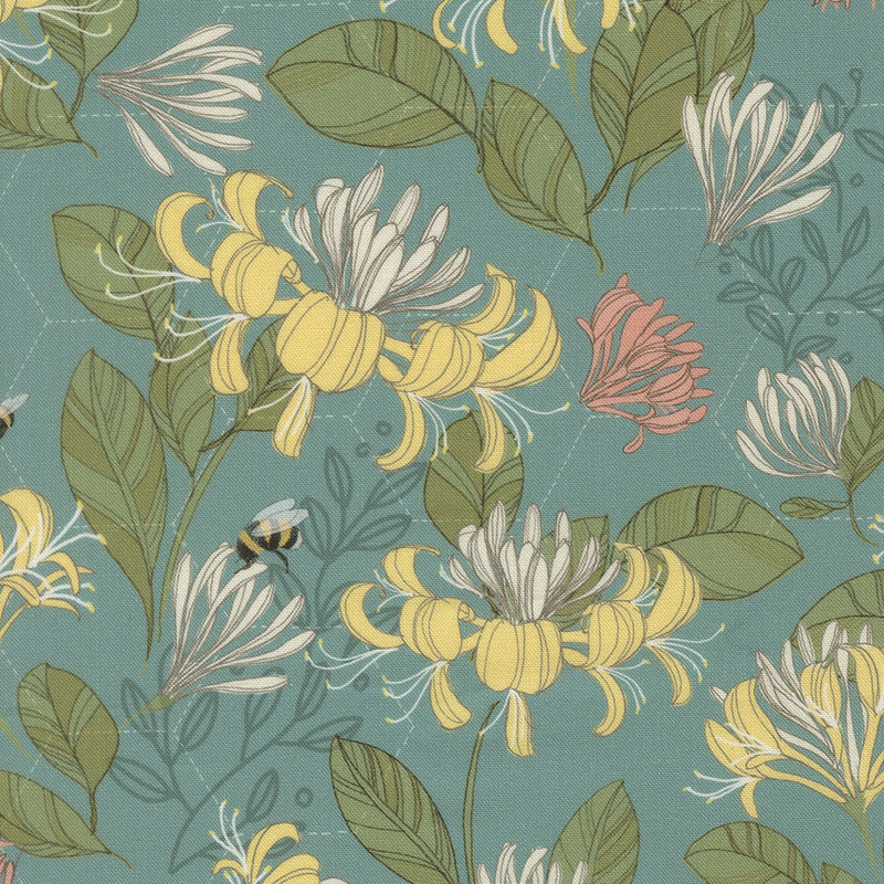 Pollinators By Robin Pickens For Moda - Digital Print - Pond