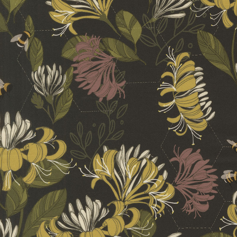 Pollinators By Robin Pickens For Moda - Digital Print - Onyx
