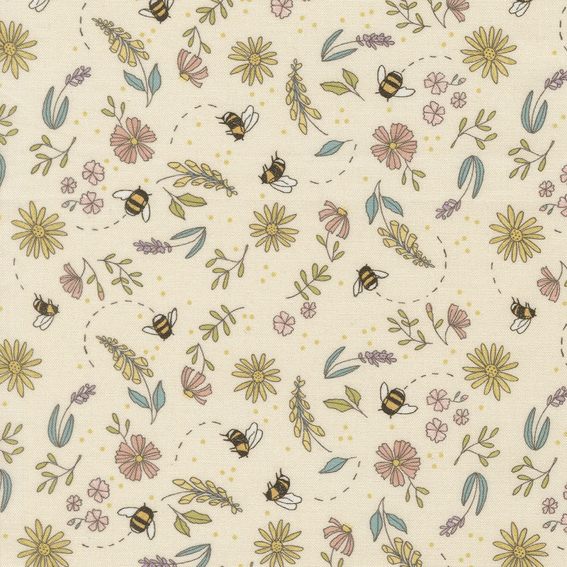 Pollinators By Robin Pickens For Moda - Digital Print - Cloud
