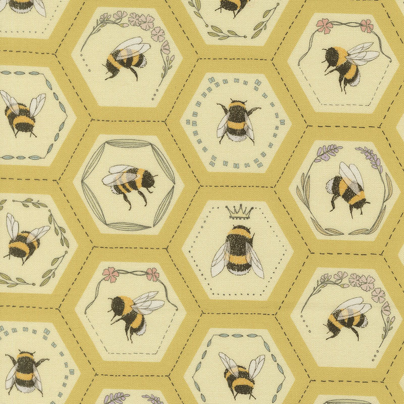 Pollinators By Robin Pickens For Moda - Digital Print - Honey