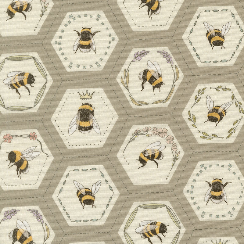 Pollinators By Robin Pickens For Moda - Digital Print - Pebble