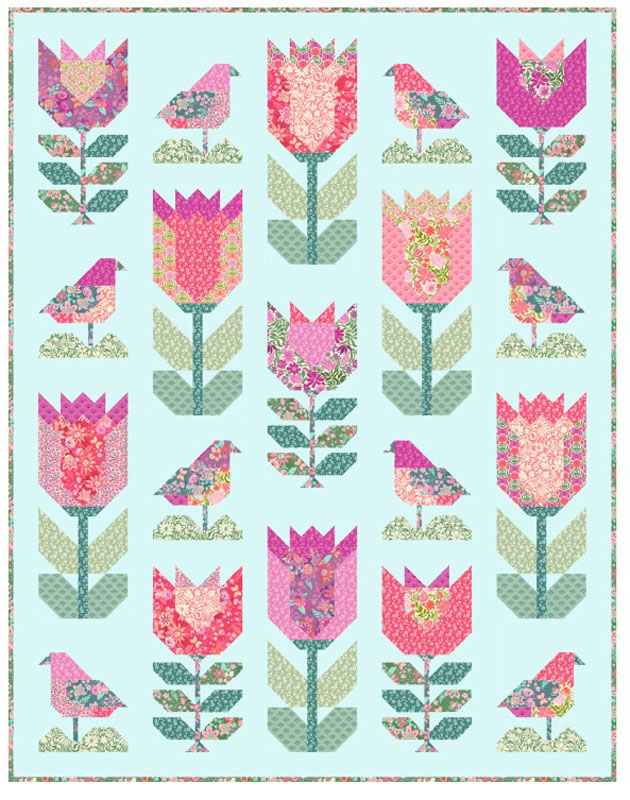 Floriori - Digital Top By Kate Spain For Moda
