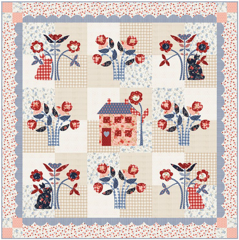 Blossom Jubilee Kit 58" X 58" By Bunny Hill Designs For Moda