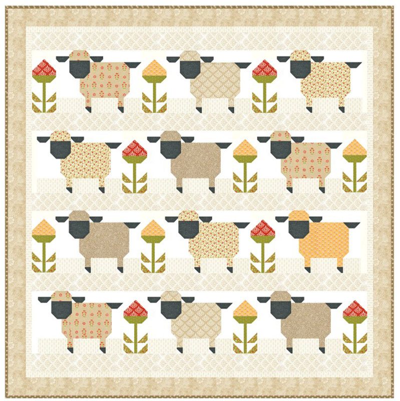 Larkspur And Linen - Digital Top By Fig Tree & Co. For Moda