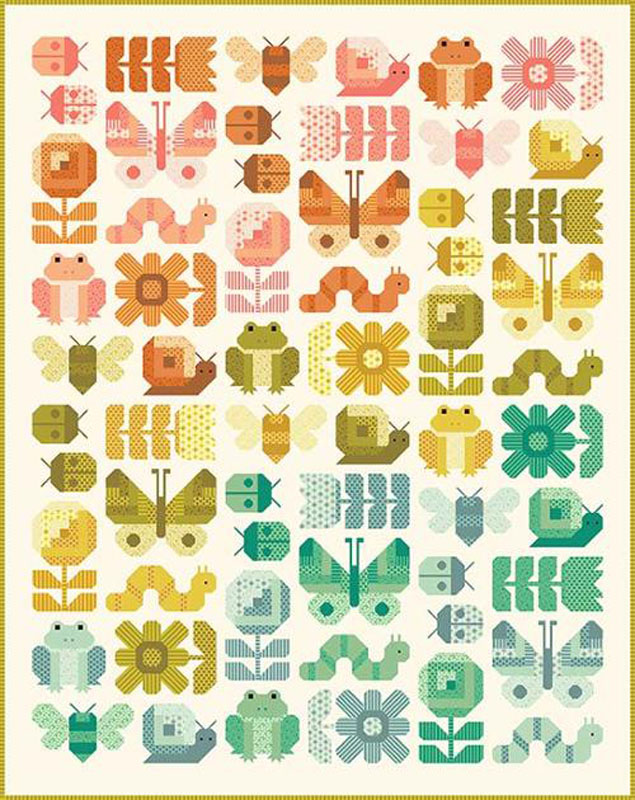 Busy Backyard Pattern By Patterns By Elizabeth Hartman For Moda