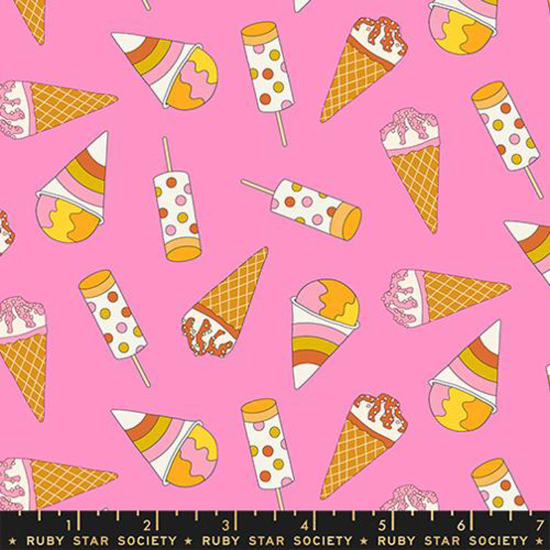 Sugar Cone 2 By Kim Kight Of Ruby Star Society For Moda - Flamingo