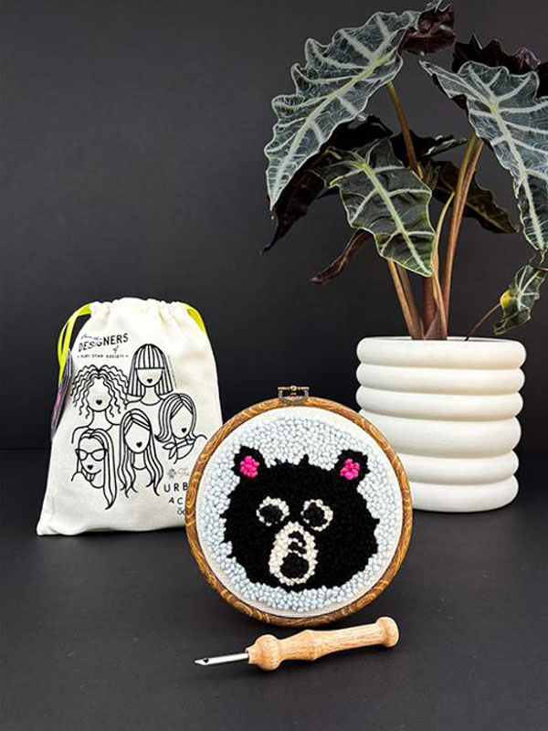 Punch Needle Bear Kit By Kimberly Kight For Moda