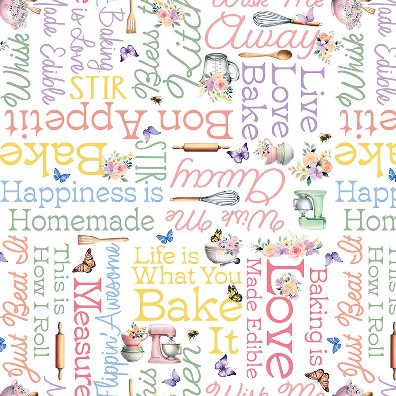 Recipe For Happiness By Kanvas Studio For Benartex - White