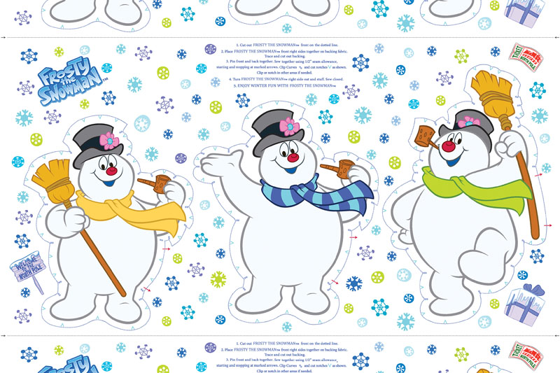 Frosty The Snowman By Warner Bros For Benartex - Frosty Doll Panel White