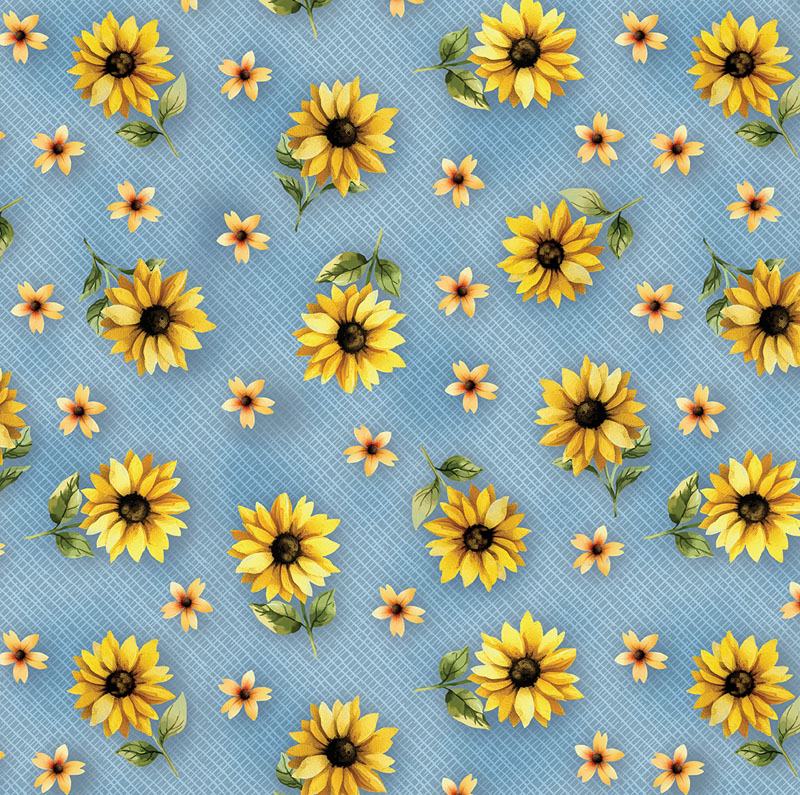 Harvest Friends By Kanvas Studio For Benartex - Light Teal Blue