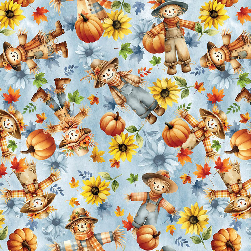 Harvest Friends By Kanvas Studio For Benartex - Light Blue