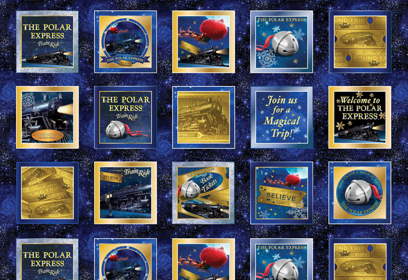 The Polar Express By Warner Bros For Benartex - The Polar Express Boxes Blue