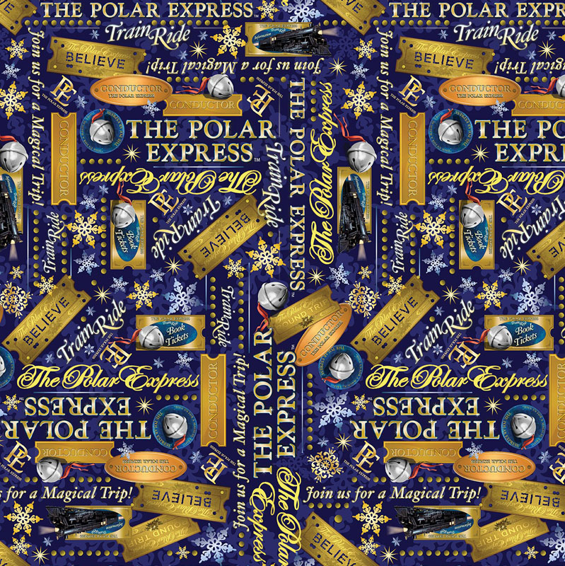 The Polar Express By Warner Bros For Benartex - Magical Trip Navy