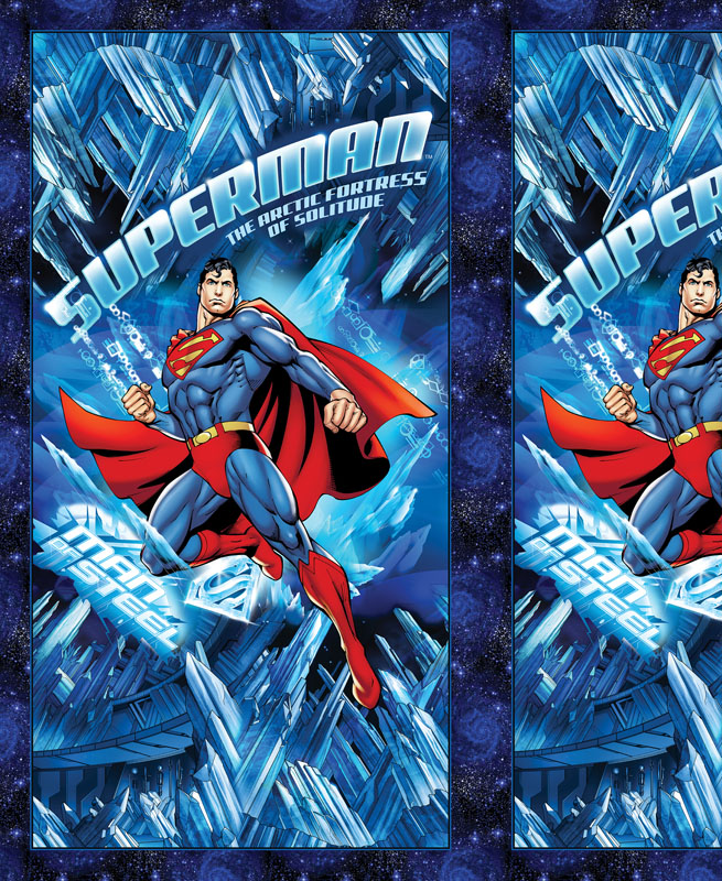 Superman By Warner Bros For Benartex - Superman Panel Blue