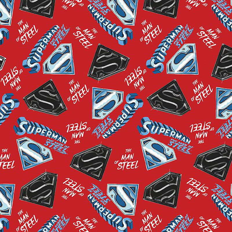 Superman By Warner Bros For Benartex - Superman Emblems Red