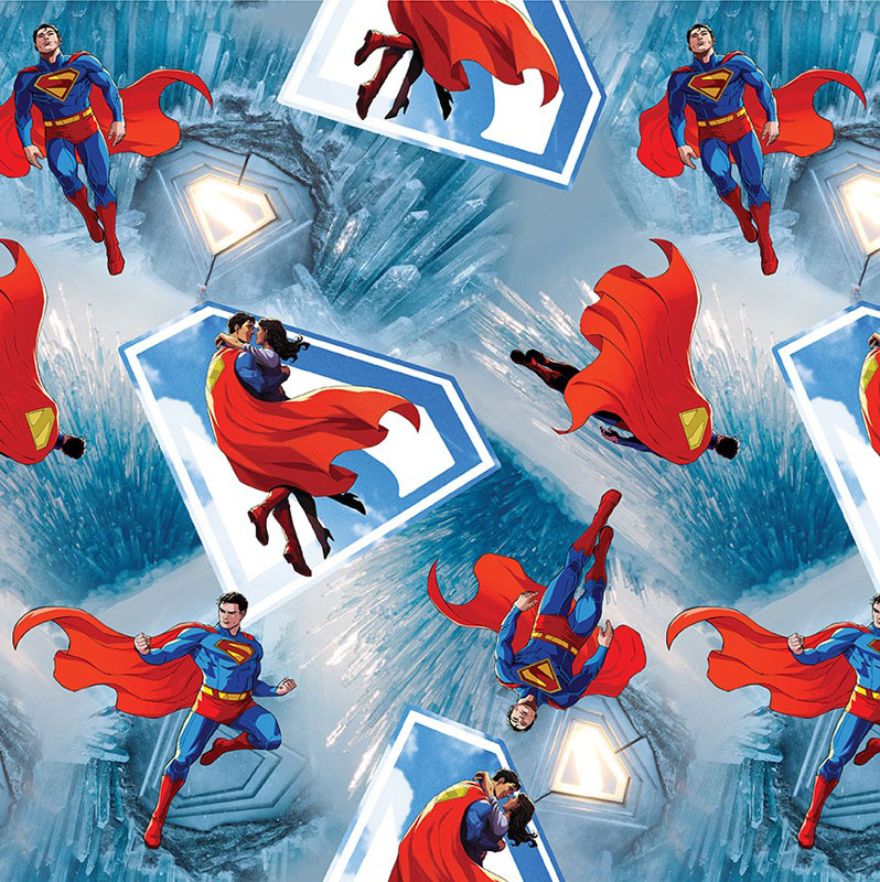 Superman By Warner Bros For Benartex - Fortress Of Solitude Aqua/Blue