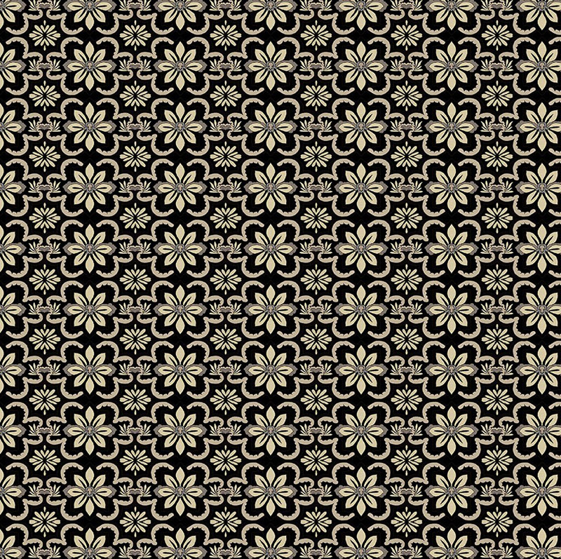 Warm Embrace By Kanvas Studio For Benartex - Medallion Opulence Black